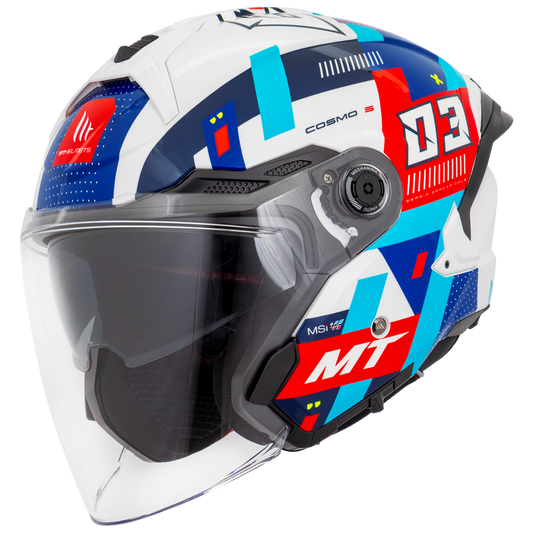 Capacete Mt Helmets Cosmo SV Sergio Gracia 2024 D7 Brilho