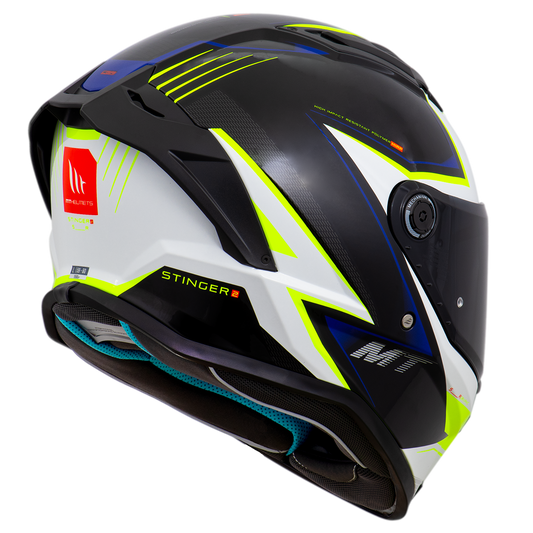 Capacete Mt Helmets Stinger 2 Sr B10 Amarelo Flourescente Brilho