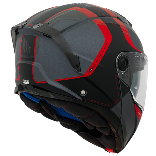 Capacete Mt Helmets Atom 2 SV Emalla B15 Cinza Preto Matte