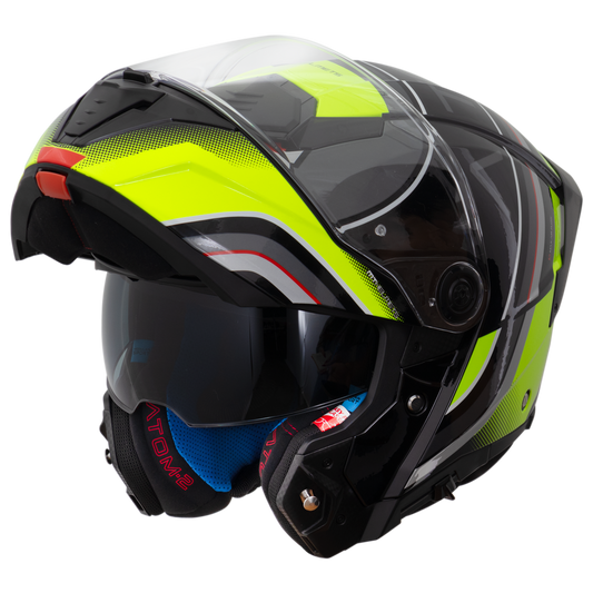 Capacete Mt Helmets Atom 2 SV Xenom B3 Amarelo Fluorescente