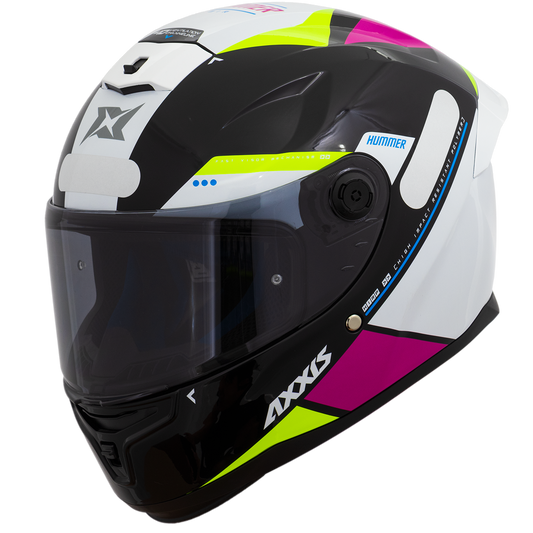 Capacete Axxis Hummer Mir E8 Preto Brilho