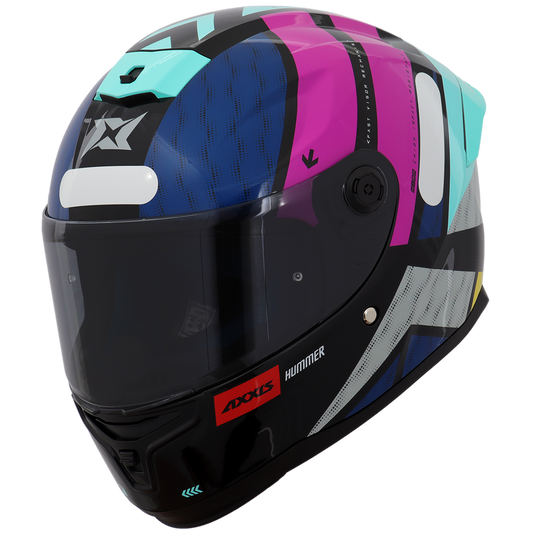 Capacete Axxis Hummer Flex E8 Rosa Flourescente Brilho