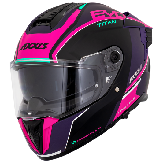 Capacete Axxis Hawk Evo Sv Titan V8 Rosa Matte