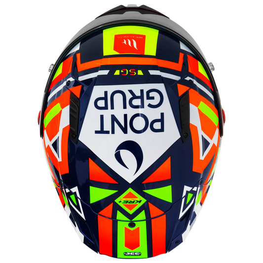 Capacete Mt Helmets Kre+S Fim Sergio Gracia A4 Laranja Brilho