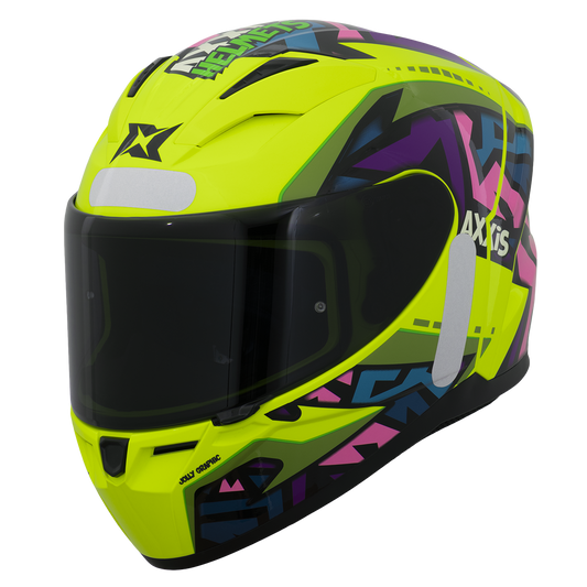Capacete Axxis Segment Jolly C3 Amarelo Flourecente Brilho