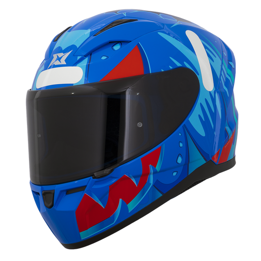Capacete Axxis Segment Pumpkin C7 Azul Brilho