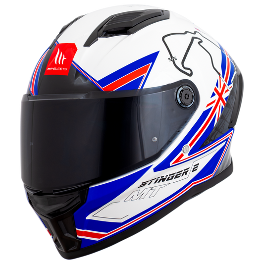 Capacete Mt Helmets Stinger 2 Grand Prix A71 Uk Silverstone Brilho