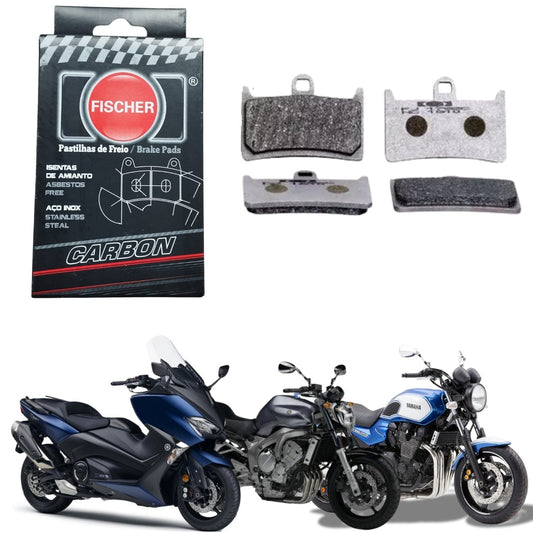 PASTILHA DE FREIO DIANTEIRA FISCHER CARBON R6 / MT07 / MT09 / T-MAX / XJR R / FZ6 / FZS / TDM 900 SUPER TENERE