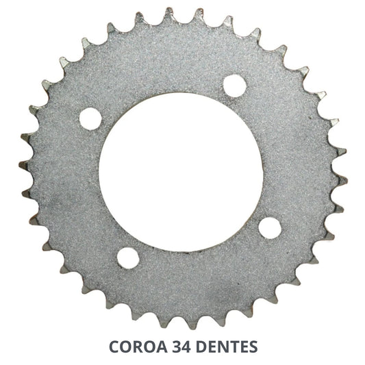 Kit Relação Transmissão com Retentor Pop 100 2007-2015 Biz 125 2006-2025