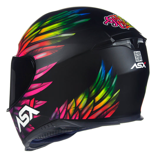 Capacete ASX Eagle Vibes Fosco Preto Color