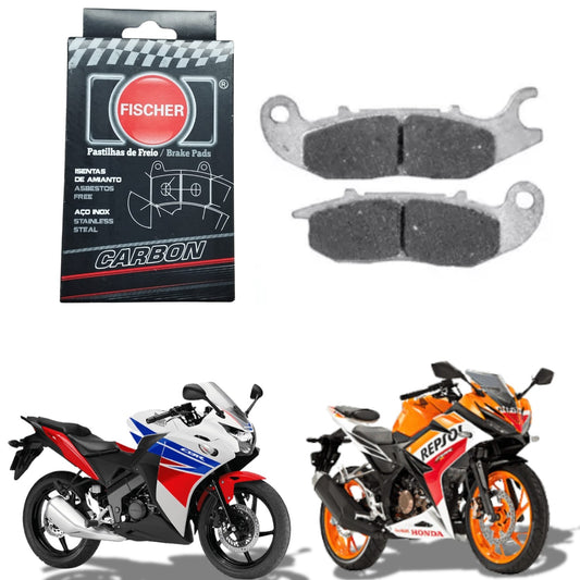 PASTILHA DE FREIO DIANTEIRA FISCHER CARBON FAZER 250 / FZ25 / TITAN MIX 150 / FAN 160 / CBR R 125 150 / CBF 125 / MONKEY 125 / MSX 125