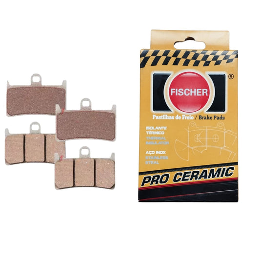 PASTILHA DE FREIO DIANTEIRA FISCHER PRO CERAMIC R6 / MT07 / MT09 / T-MAX / XJR R / FZ6 / FZS / TDM 900 SUPER TENERE