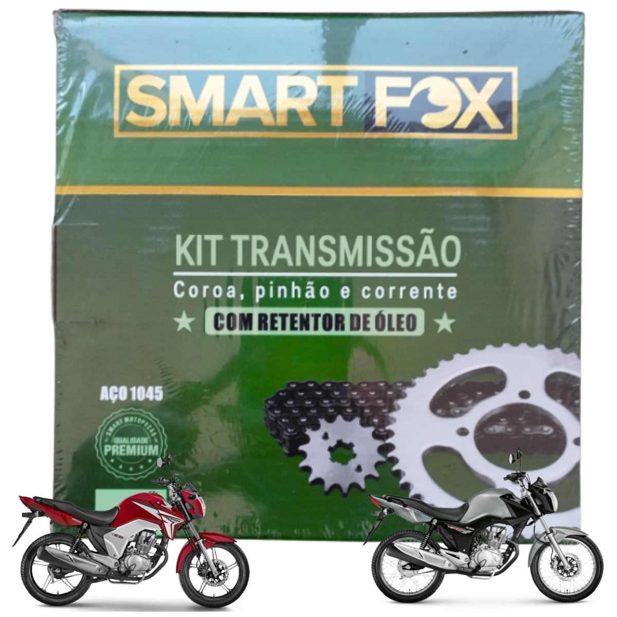 Kit Relação Transmissão Com Retentor Titan 150 Fan 150 2004-2015