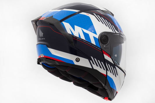 Capacete Mt Helmets Atom 2 SV Edix D7 Azul Brilho