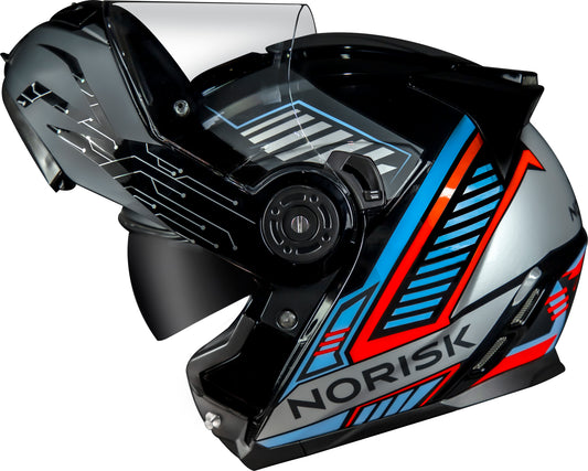 Capacete Norisk Route Charge Preto Azul