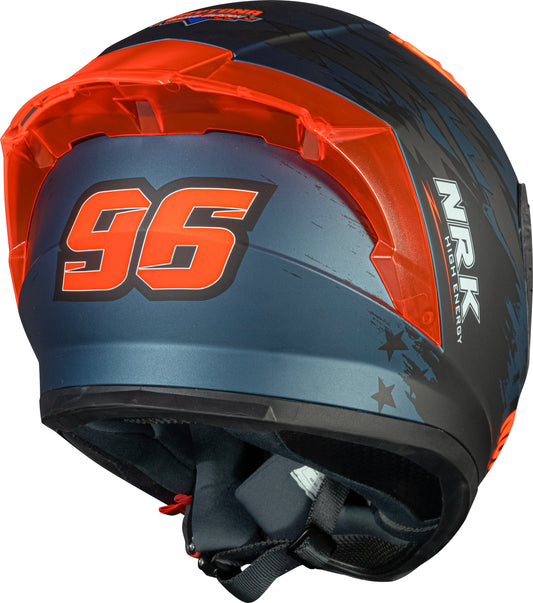 Capacete Norisk Flow Daytona Matte Azul Laranja