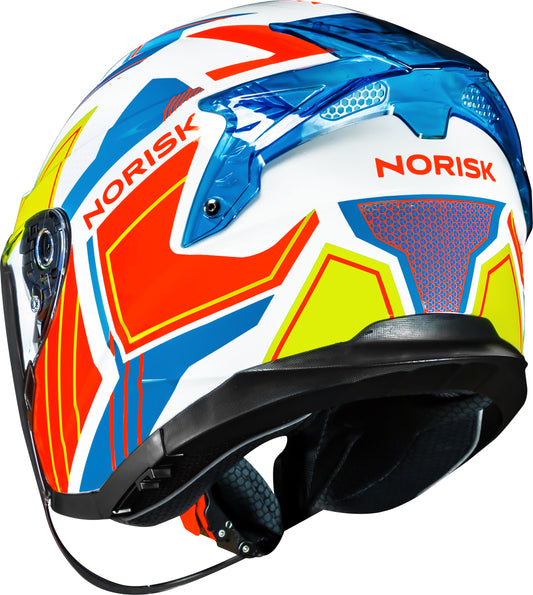 Capacete Norisk Downtown Provenza Branco Laranja