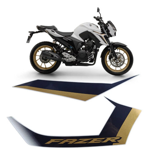 Adesivo da Tomada de Ar Direita Yamaha Fazer Fz25 250 2025 Branco