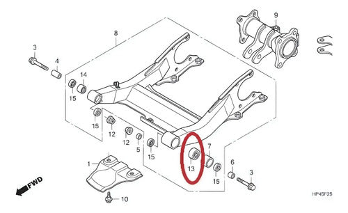 Rolamento da Balança Traseira Iron Honda Trx 420 Fourtrax 2008 a 2013