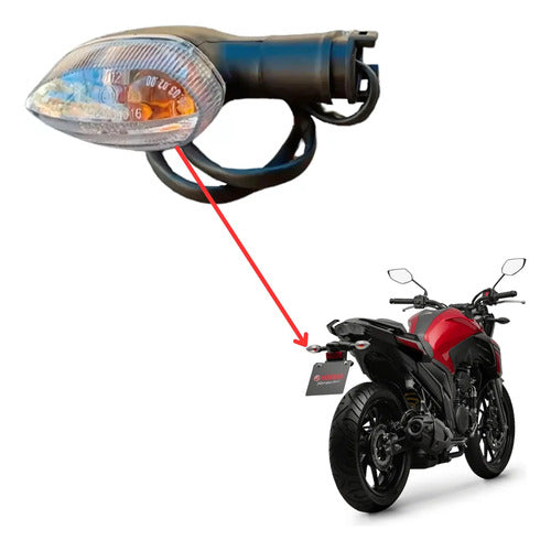 Pisca Traseiro Esquerdo Yamaha Fazer Fz25 250 2022 a 2025 Yzf-R15 2024 a 2025