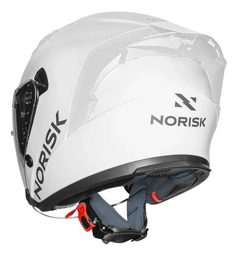 Capacete Aberto Norisk Downtown II Solid com Óculos Solar Interno Branco Brilhante Tamanho 58/M