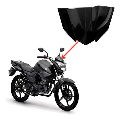 Capa do Painel Paramotos Yamaha Fazer 150 2014 a 2024 Preto Brilhante