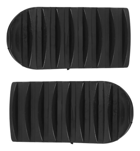 Par de Borrachas da Pedaleira Dianteira Smartfox Honda Bros 125 150 Xre 300 Nx 400 Falcon