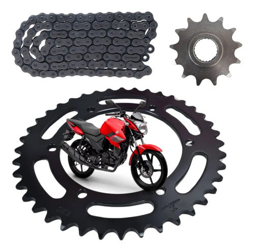 Kit Relação KMC sem Retentor Yamaha Factor 125 Fazer Factor 150 428H 126L 41/14T