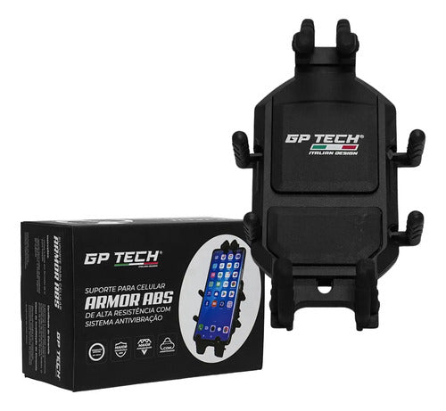 Suporte de Celular para Guidão GP Tech Armor Anti Shock 4 a 7 Polegadas