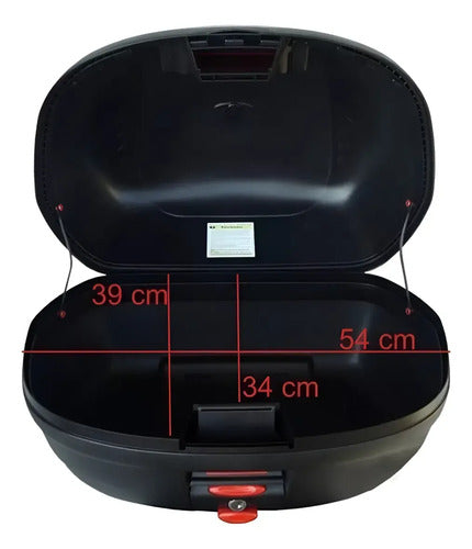 Bauleto Baú Traseiro Givi Simply E450NT Monolock 45 Litros Lente Cinza