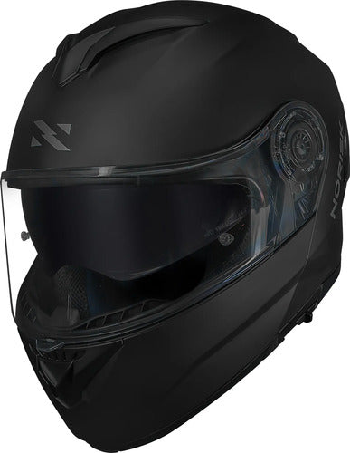 Capacete Escamoteável Norisk Force II Solid com Óculos Solar Interno Preto Fosco