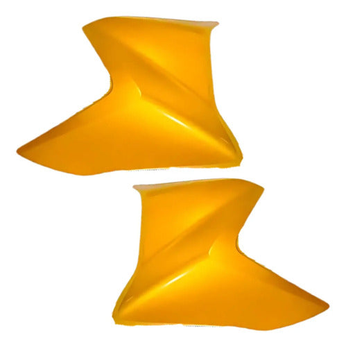 Par de Guias de Ar Abas do Tanque Paramotos Honda Cb 300r 2009 a 2011 Amarelo Perolizado
