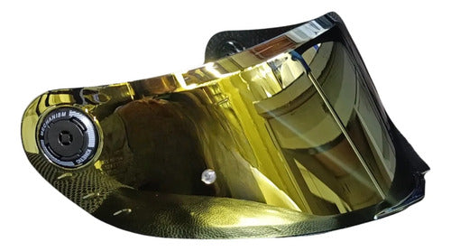 Viseira MT Helmets V-14B Targo S e Axxis Hummer Espelhada Dourado