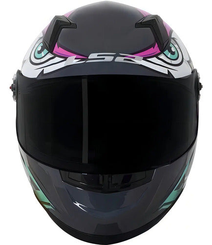 Capacete LS2 FF358 Tribal Fúcsia Brilhante Tamanho 56/S