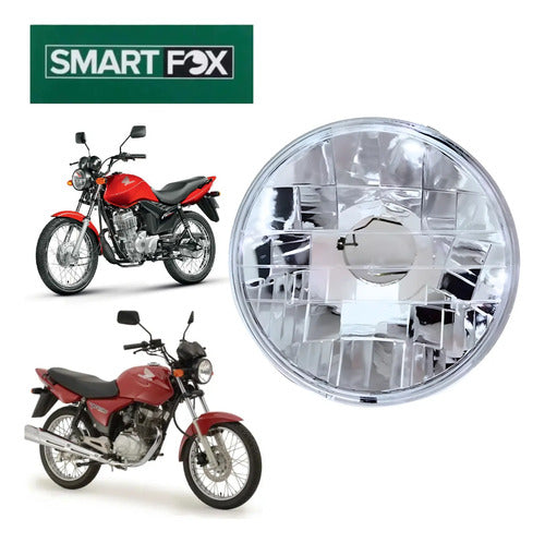 Farol Bloco Óptico sem Lâmpada Smartfox Honda Cg 150 Titan Fan Cargo 2004 a 2013