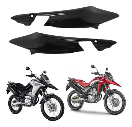 Par de Rabetas Laterais Paramotos Honda Xre 300 2010 a 2018 Preto Brilhante 1356/221/02