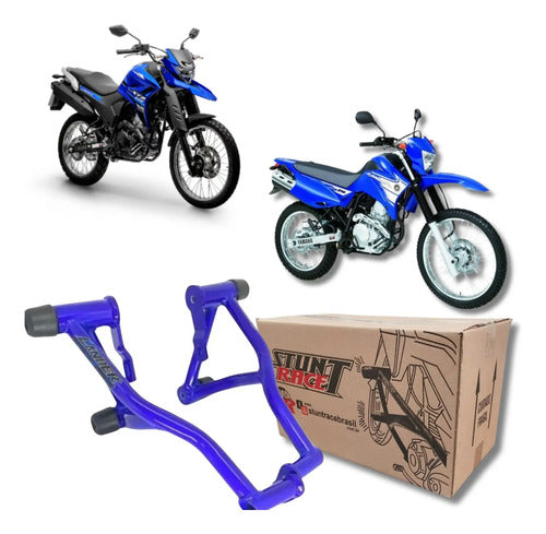 Protetor de Motor Stunt Race Cage Yamaha Lander 250 2007 a 2024 Azul Metálico