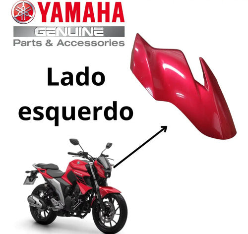 Bananinha Carenagem Lateral do Farol Esquerda Yamaha Fazer Fz25 250 2022 a 2023 Vermelho