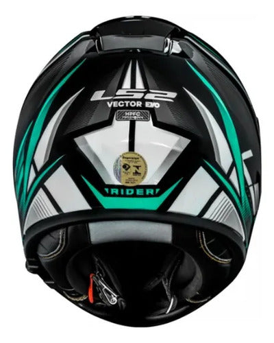 Capacete LS2 FF397 Vector Evo Rider com Óculos Solar Interno Prata Cinza Brilhante Tamanho 60/L