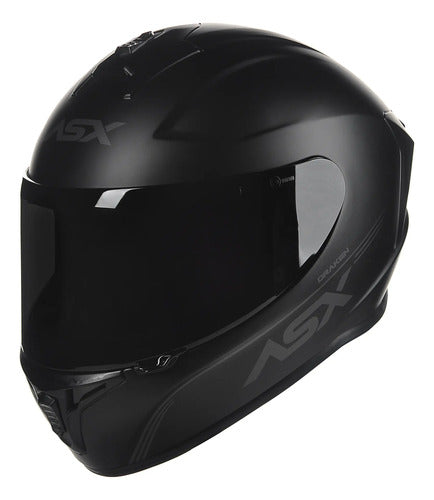 Capacete ASX Draken Solid Preto Fosco