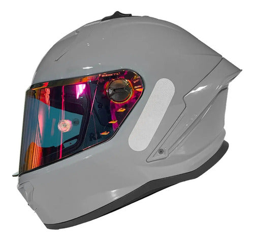 Viseira GP Tech Pilot Cromada Vermelho Camaleão