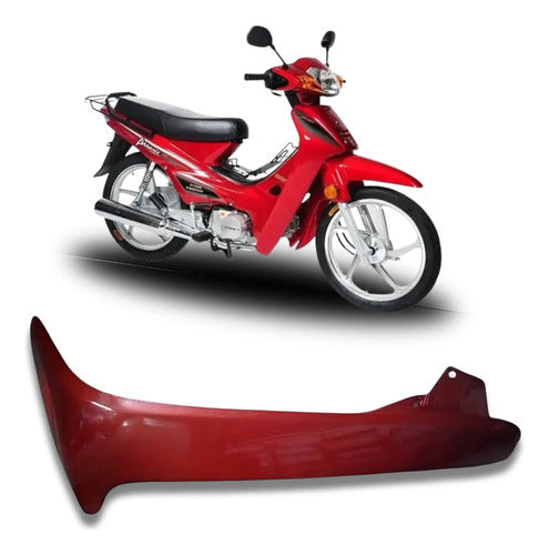 Carenagem Aba Lateral Externa Direita Iron Shineray Phoenix 50 2009 a 2019 Vermelho