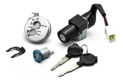 Conjunto de Travas com Chave de Ignição Magnetron Honda Biz 125 2009 a 2015