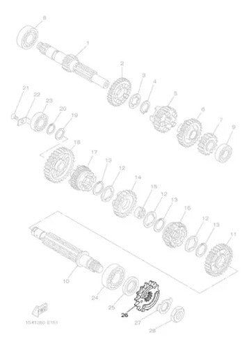 Pinhão de Transmissão 428 15 Dentes Smartfox Yamaha Fazer 250 2006 a 2025 Lander 250 2007 a 2008