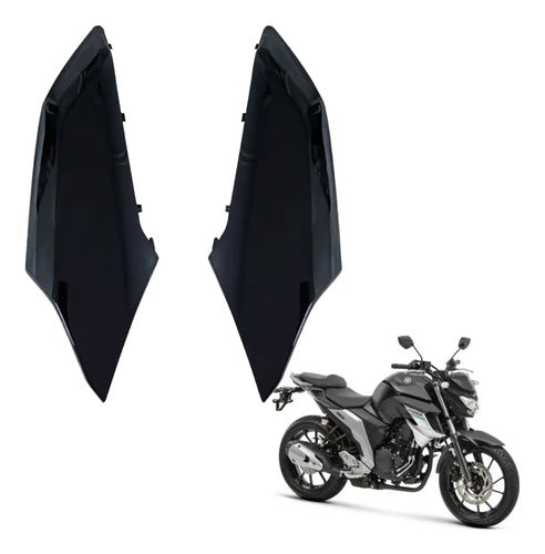 Par de Guias de Ar Abas do Tanque Superiores Paramotos Yamaha Fazer Fz25 250 Preto