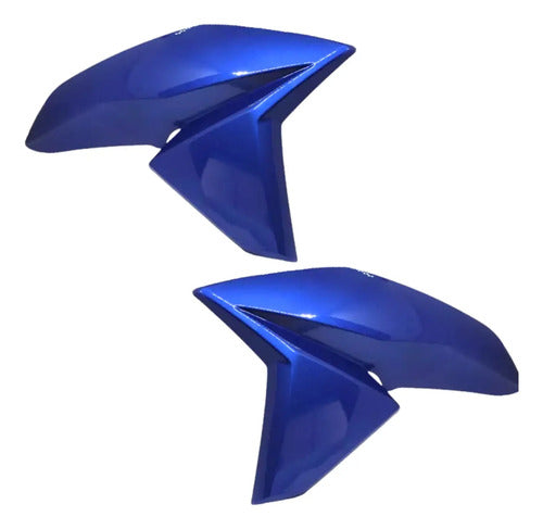 Par de Abas do Tanque Paramotos Honda Cg 160 Titan 2016 a 2021 Azul