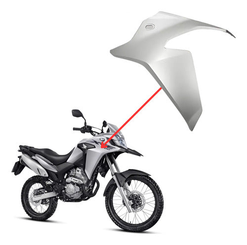Par de Aletas Abas do Tanque Paramotos Honda Xre 300 2019 em diante Prata Force