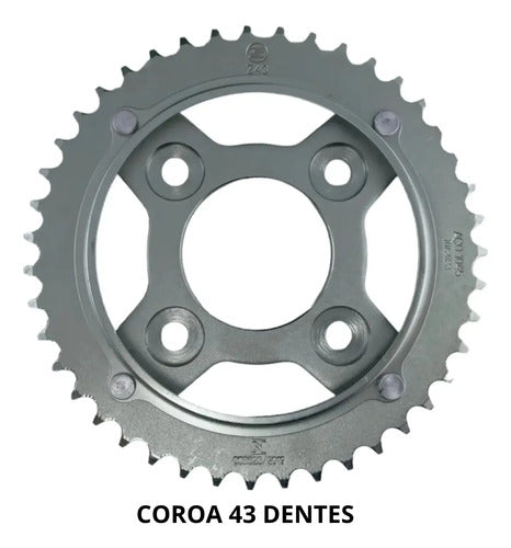 Kit Relação Smartfox com Retentor Honda Cg 125 Fan 2014 em diante 428OH 118L 43/14T