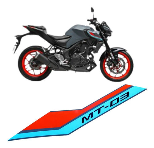 Adesivo da Aba do Tanque Direita Yamaha Mt-03 2022 Cinza