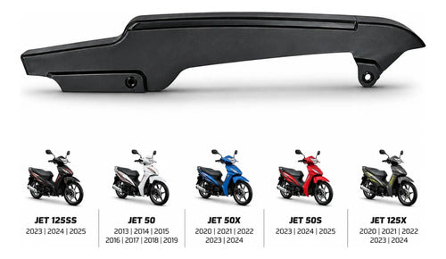 Porta-Corrente Capa da Corrente Smartfox Shineray Jet 50 2013 a 2025 Jet 125 2020 a 2025 Preto